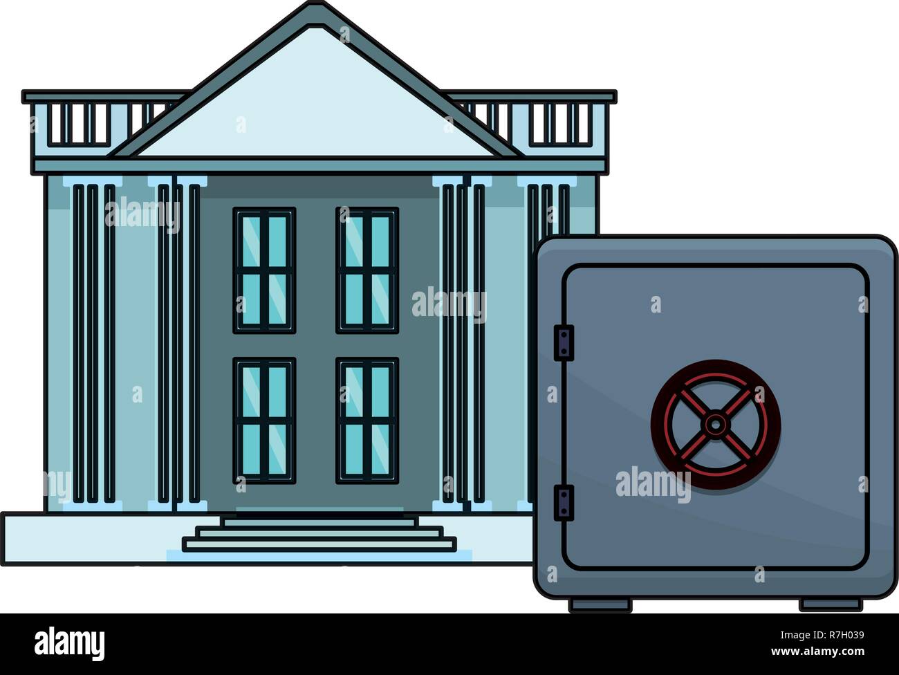 bank building icon Stock Vector Image & Art - Alamy