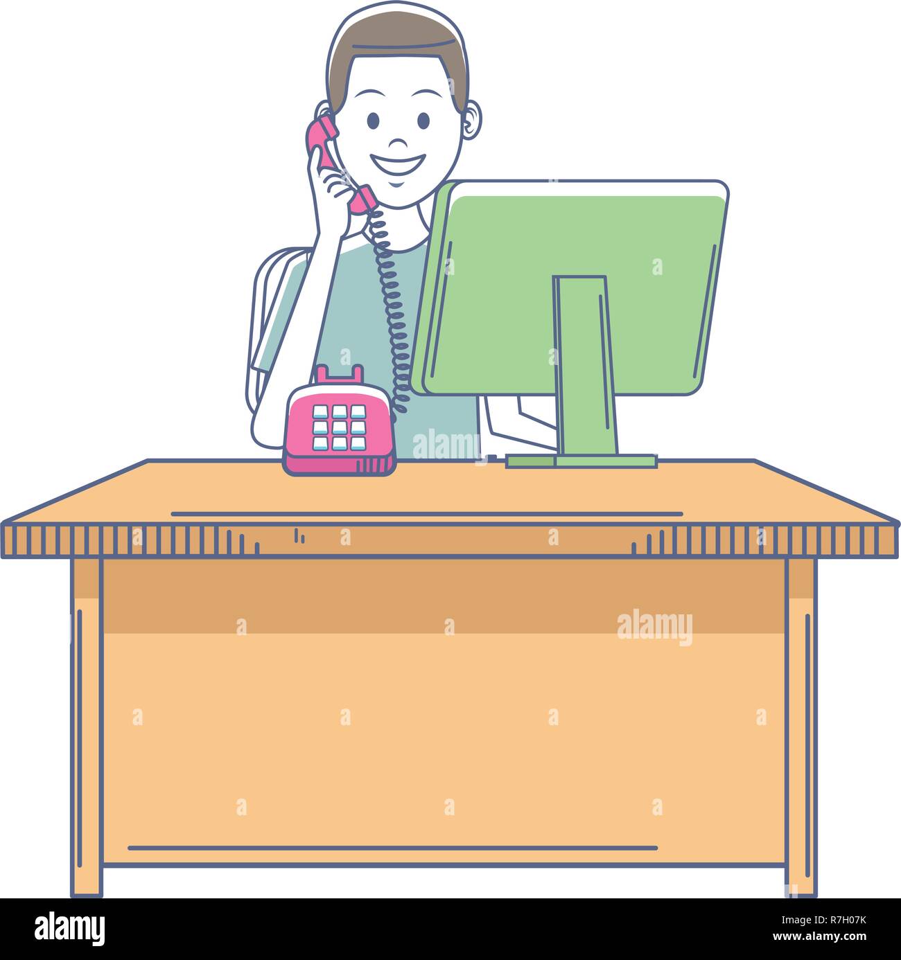 costumer support services Stock Vector