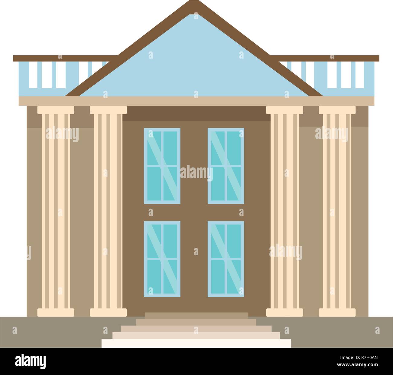 bank building icon Stock Vector Image & Art - Alamy
