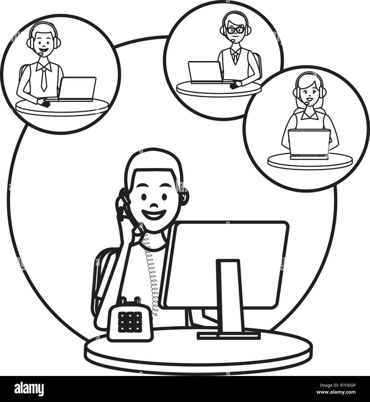costumer support services Stock Vector Image & Art - Alamy