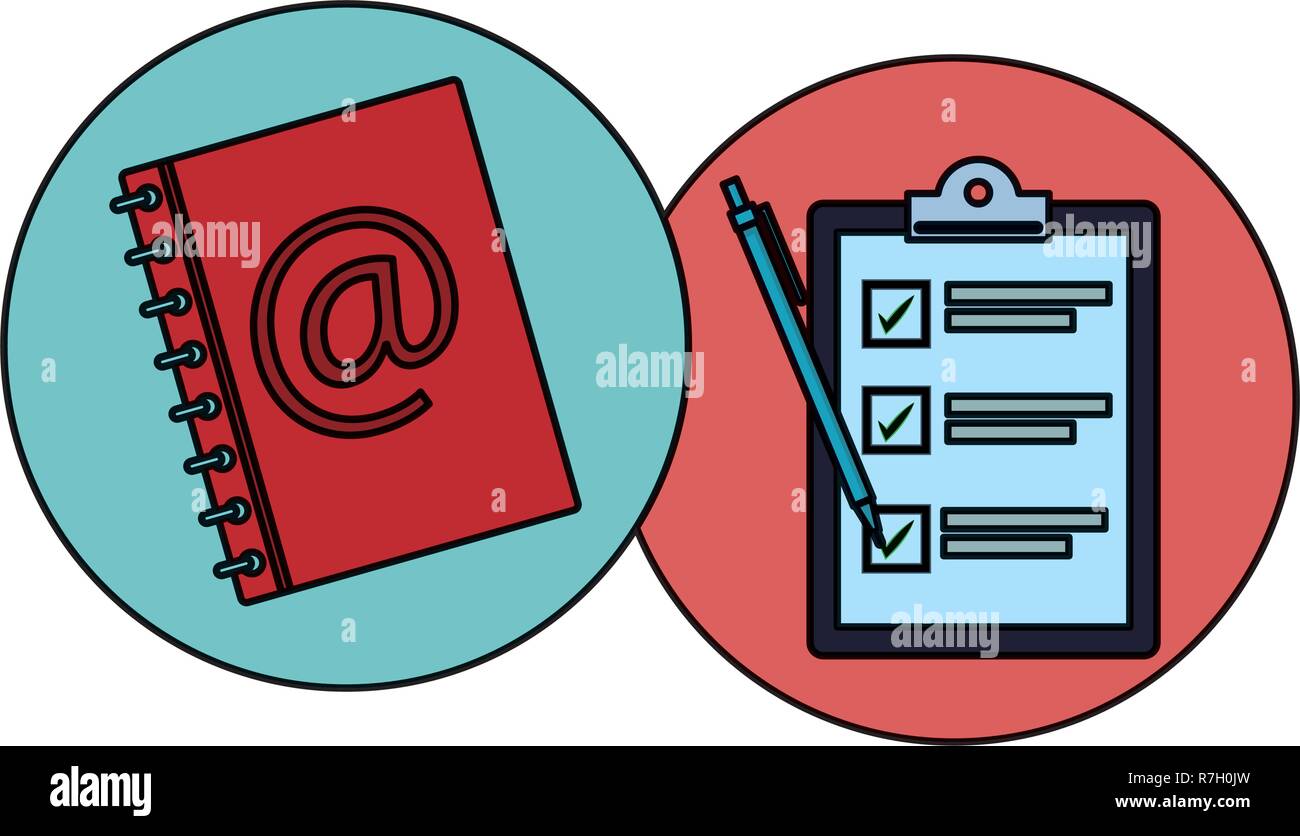 address book and checklist Stock Vector Image & Art - Alamy