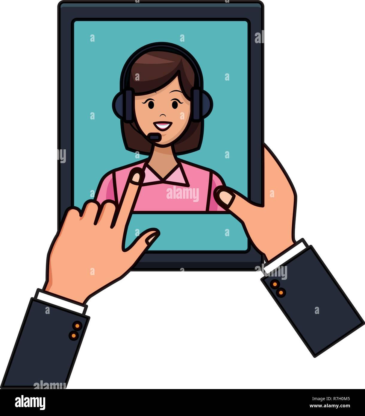 tablet assistance icon Stock Vector Image & Art - Alamy