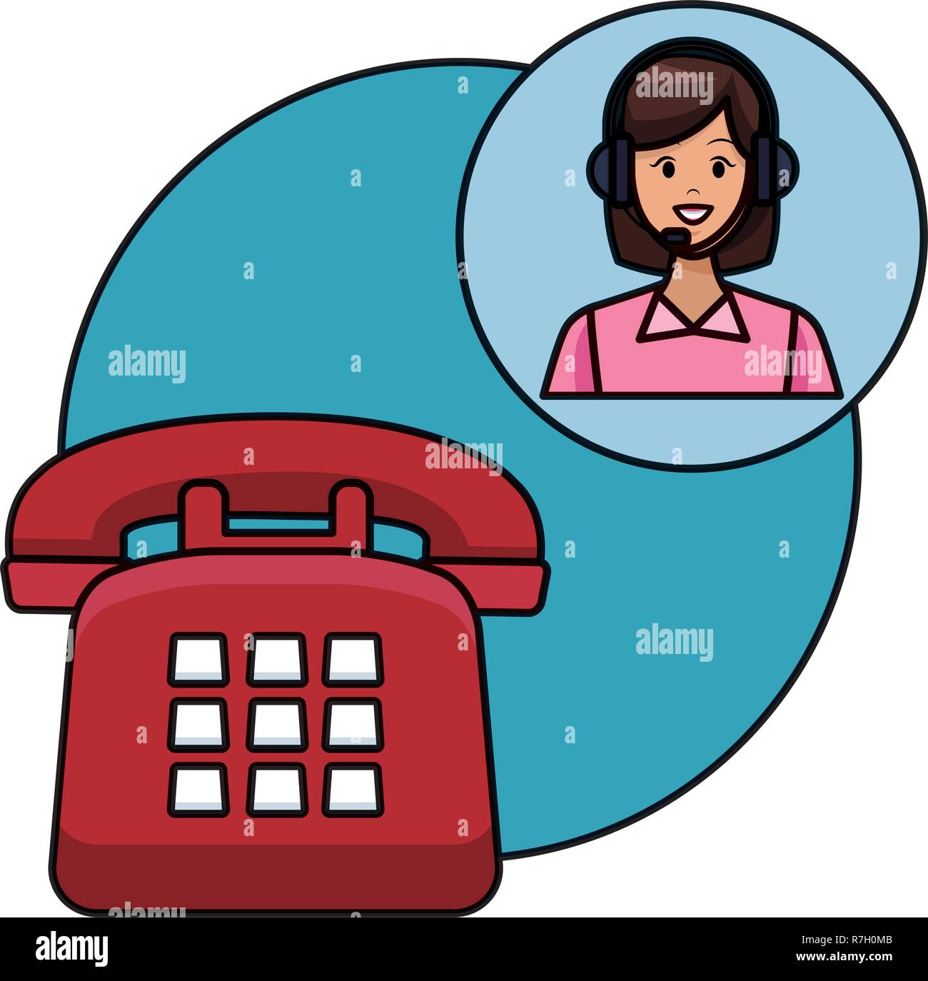 Telephone Assistance Icon Stock Vector Image Art Alamy