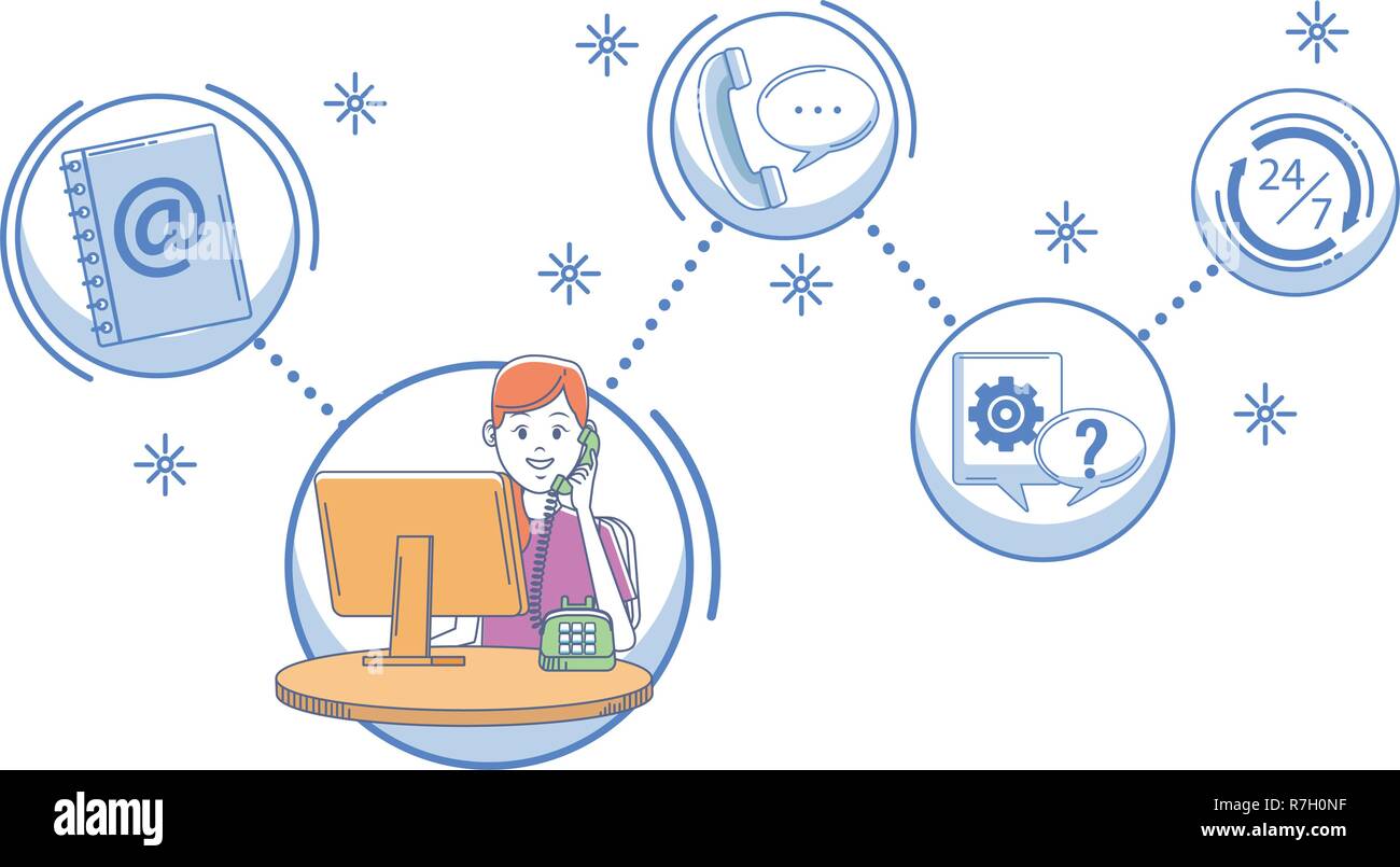 costumer support services Stock Vector Image & Art - Alamy