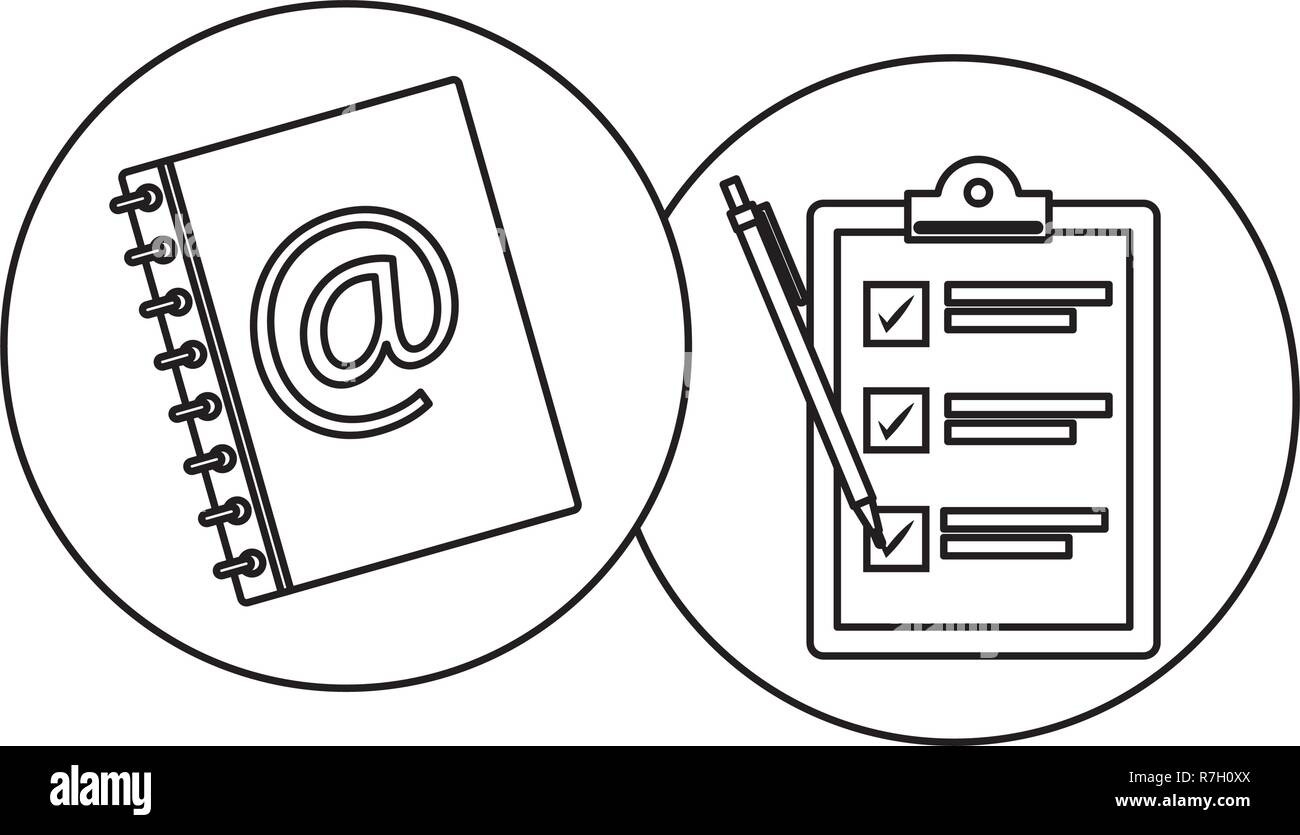 address book and checklist Stock Vector Image & Art - Alamy