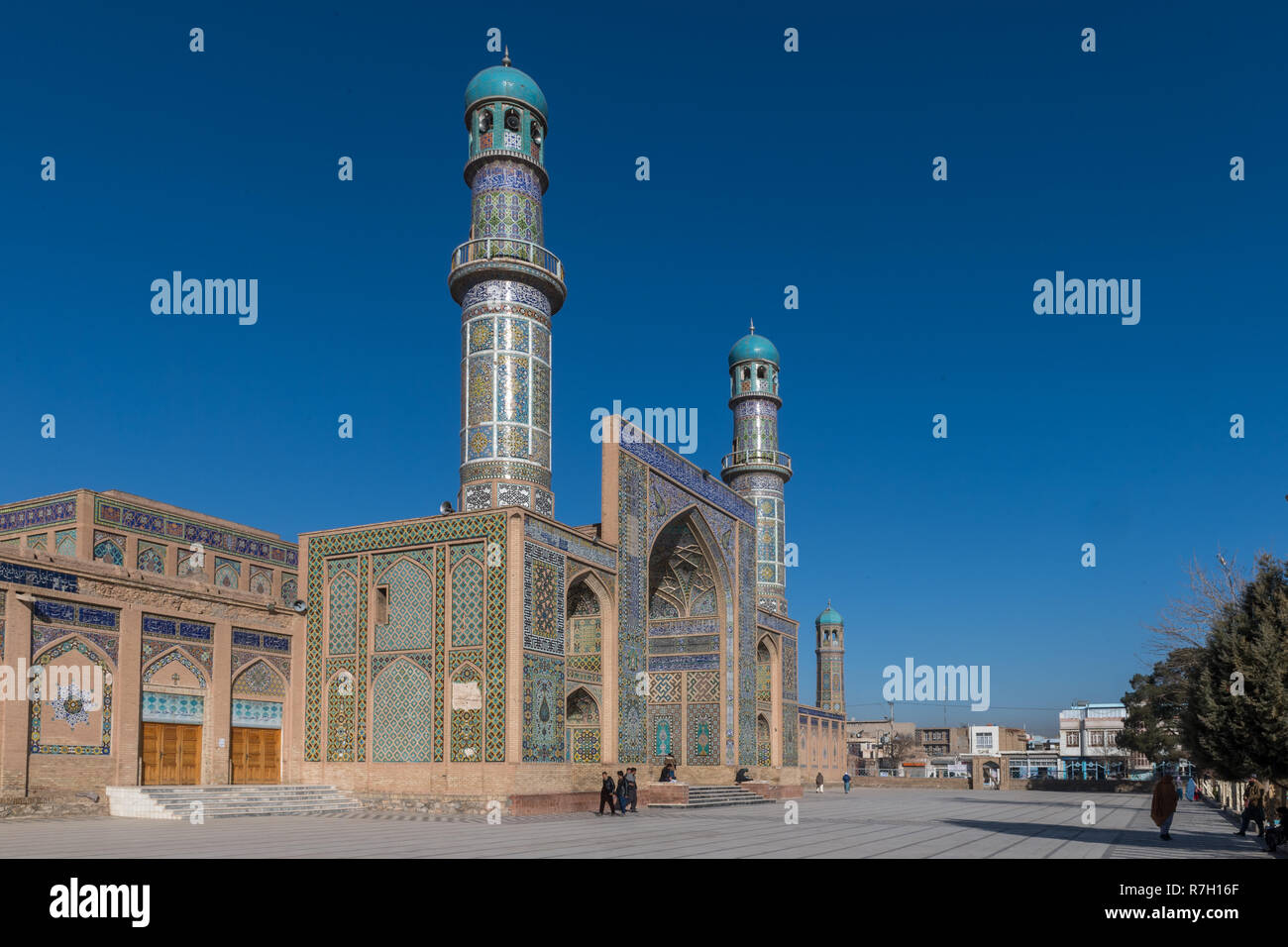 Herat Friday Mosque (Jami Masjid) or Central Blue Mosque, Herat, Herat Province, Afghanistan Stock Photo