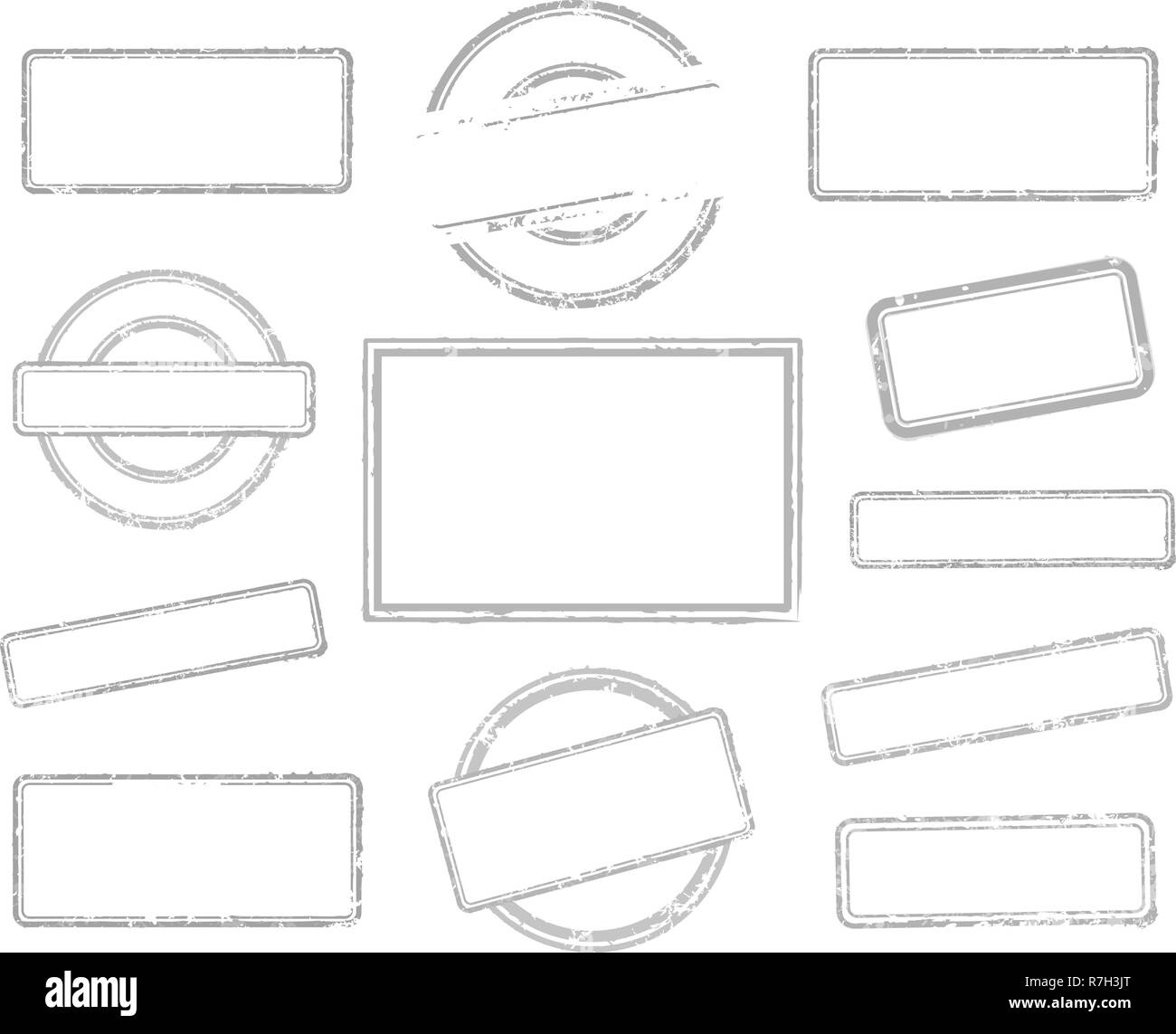 Set of empty rubber stamps Stock Vector Image & Art Alamy