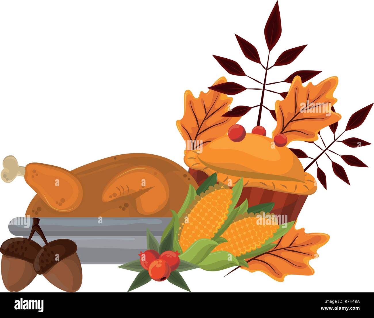 thanksgiving day dinner Stock Vector Image & Art - Alamy