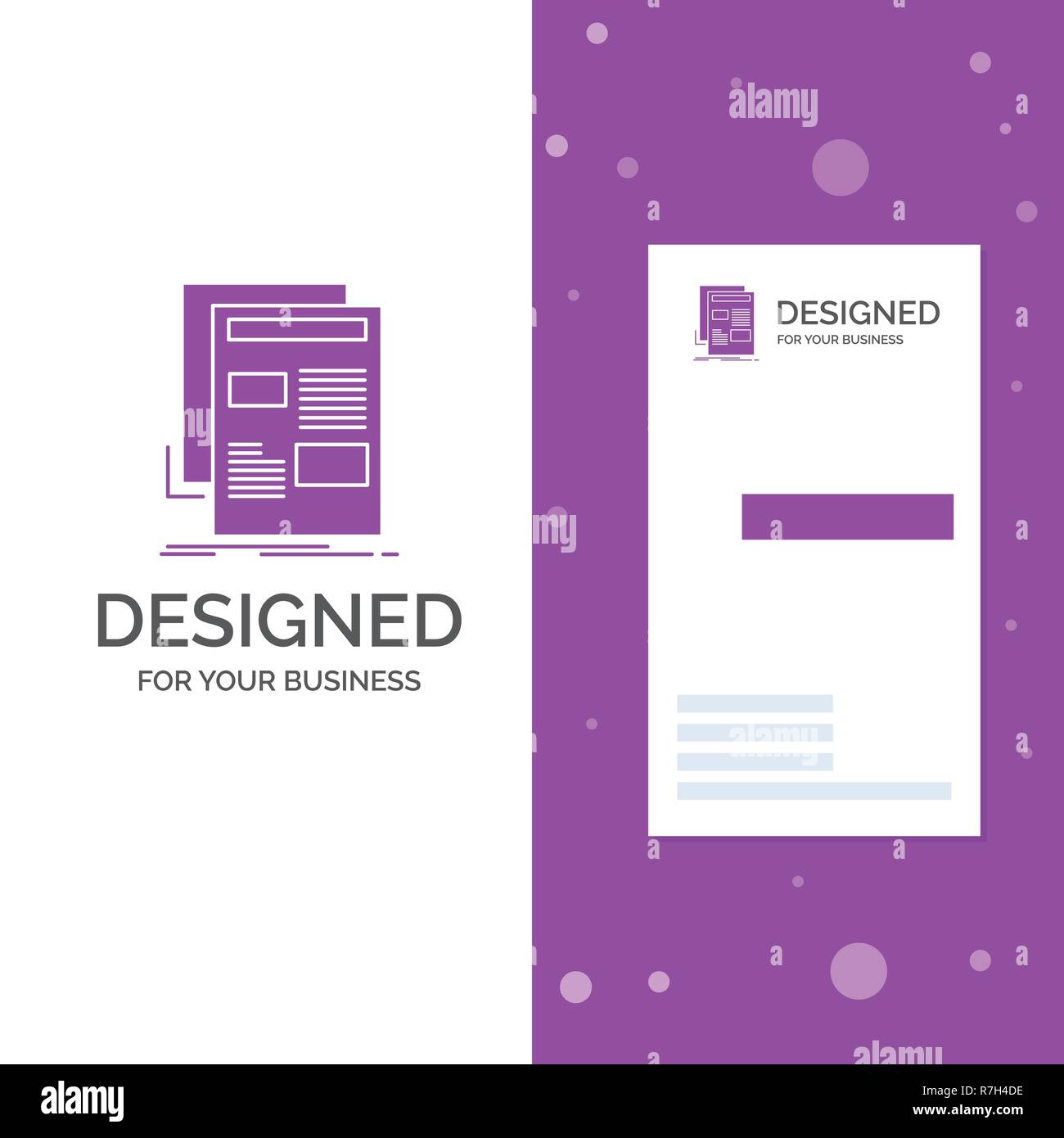 Business Logo For News Newsletter Newspaper Media Paper Vertical Purple Business Visiting Card Template Creative Background Vector Illustratio Stock Vector Image Art Alamy