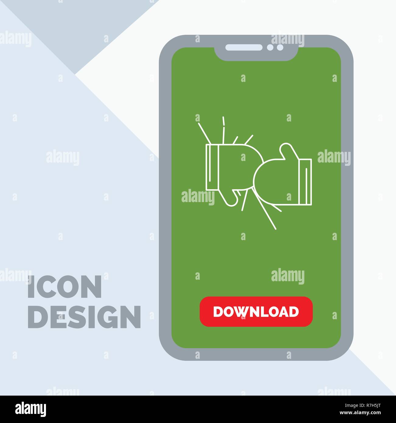 Icon Of Boxing Gloves In Flat Style Stock Vector Image Art Alamy