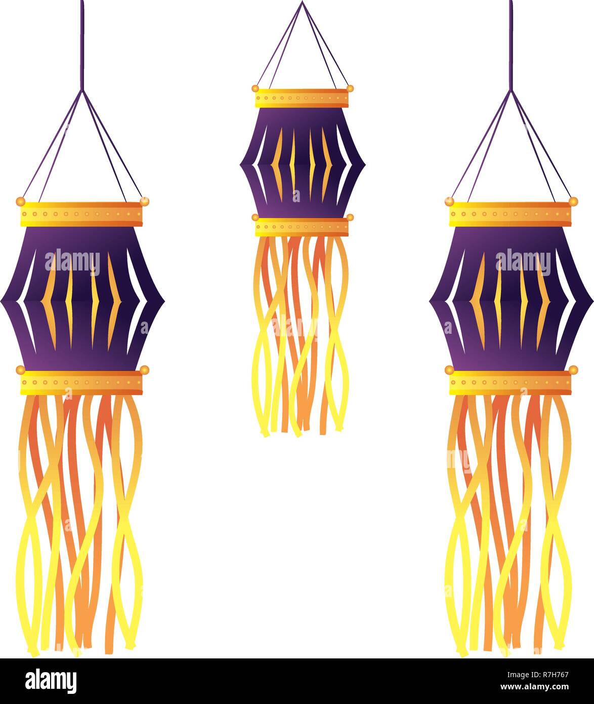 indian lanterns candles decoration Stock Vector Image & Art Alamy