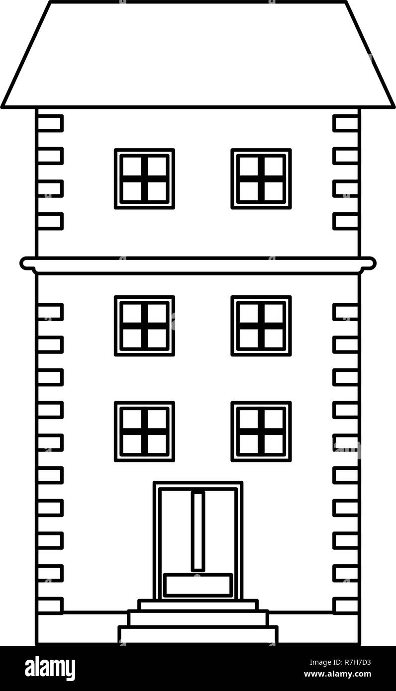 Real estate building black and white Stock Vector Image & Art - Alamy