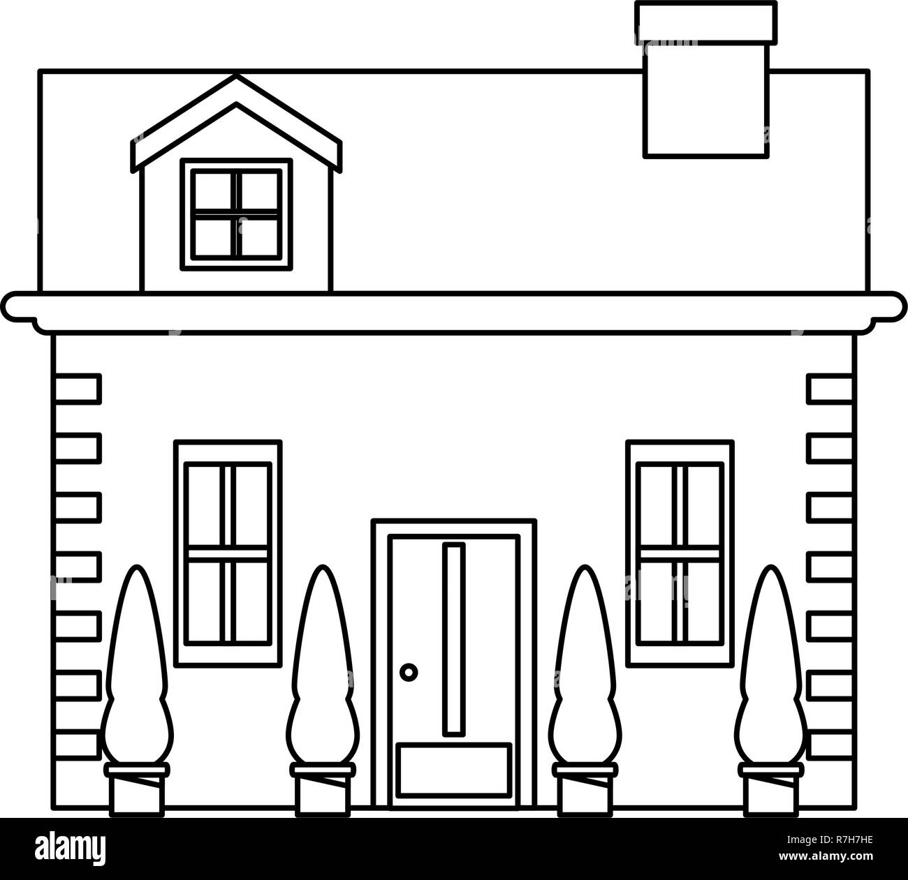 Real estate building black and white Stock Vector Image & Art - Alamy