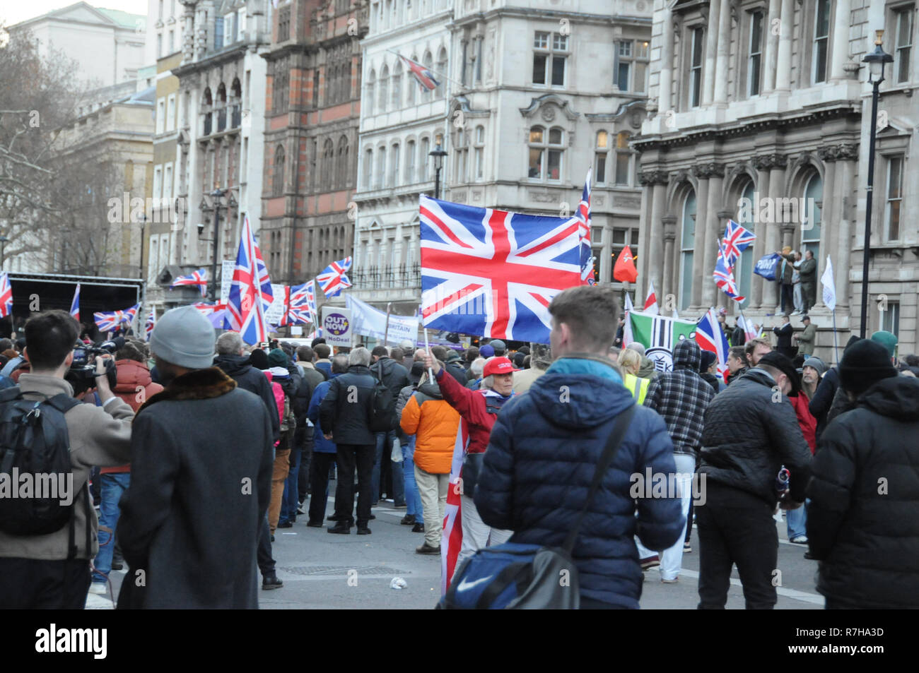 Thousands turn up for Brexit Means Exit Protest Whitehall London UK Thousands turn up for Brexit Means Exit Protest Whitehall London UK