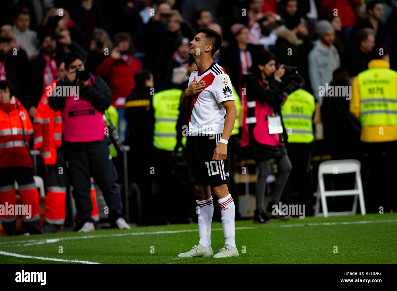 Gonzalo MartÃnez of River Plate celebrates victory during the Copa Libertadores final 2018/19 match between Boca Juniors and River Plate, at Santiago Bernabeu Stadium in Madrid on December 9, 2018. (Photo by Guille Martinez/Cordon Press)  Cordon Press Stock Photo