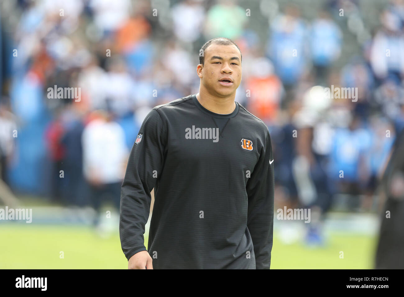 Carson, California, USA. 9th Dec 2018. Cincinnati Bengals cornerback  Davontae Harris #35 before the Cincinnati Bengals vs Los Angeles Chargers  at Stubhub Center in Carson, Ca on Carson, California, USA. 9th Dec