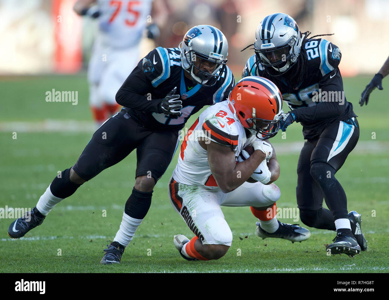 East Rutherford, USA. August 9, 2018: Nick Chubb (31) of the