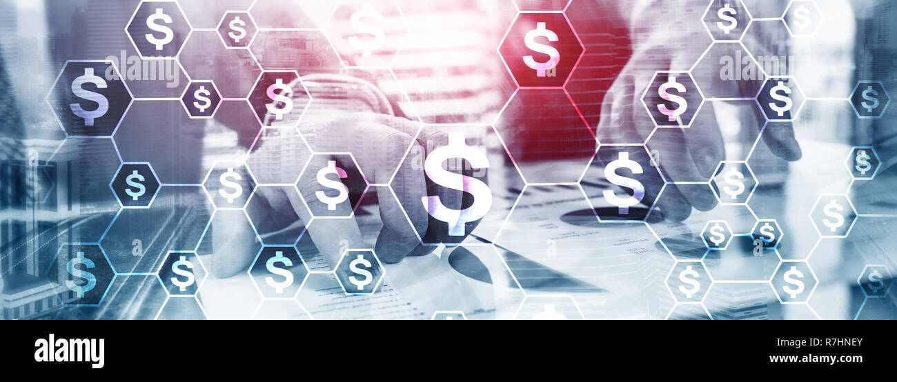 Dollars Icons Money Network Structure Ico Trading And Investment - dollars icons money network structure ico trading and investment crowdfunding