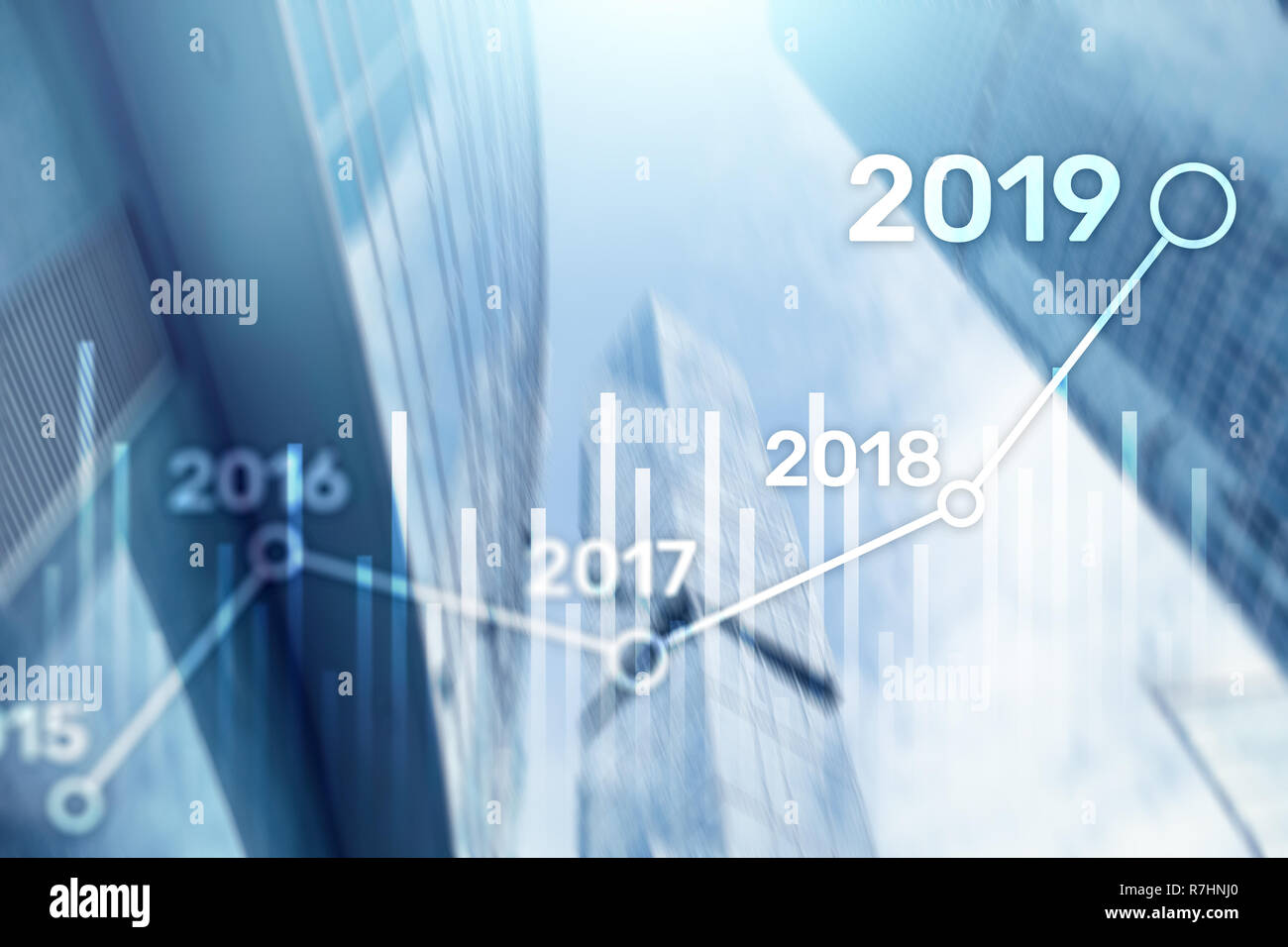 2019 Plan for Financial growth. Business and investment concept. Stock Photo