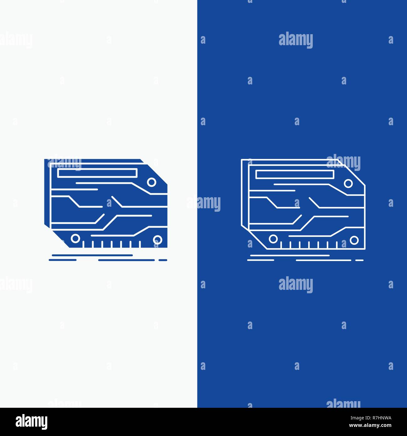 Card Component Custom Electronic Memory Line And Glyph Web