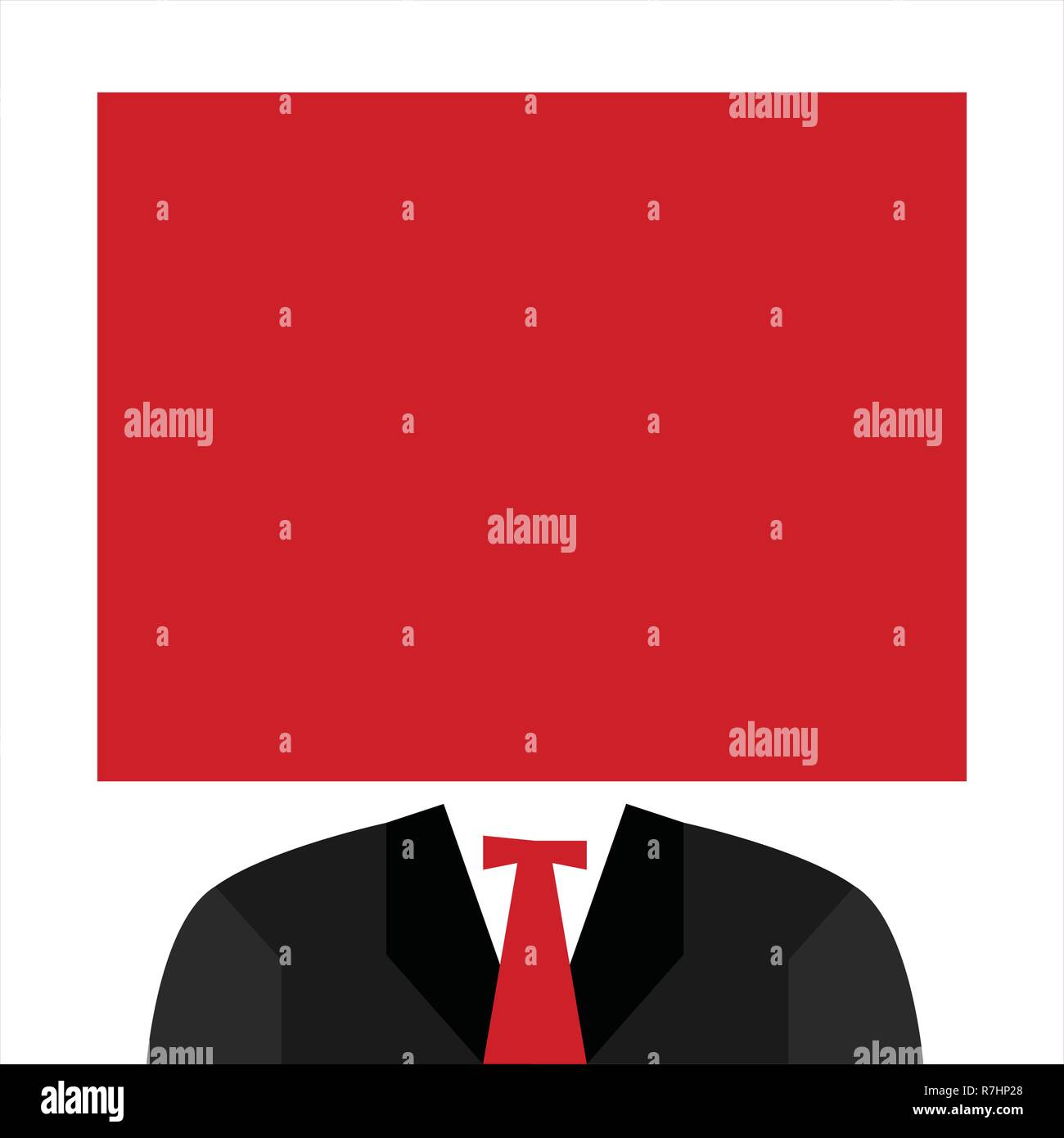 Flat design business Vector Illustration Empty copy space for Ad Inside Tie Banner Template