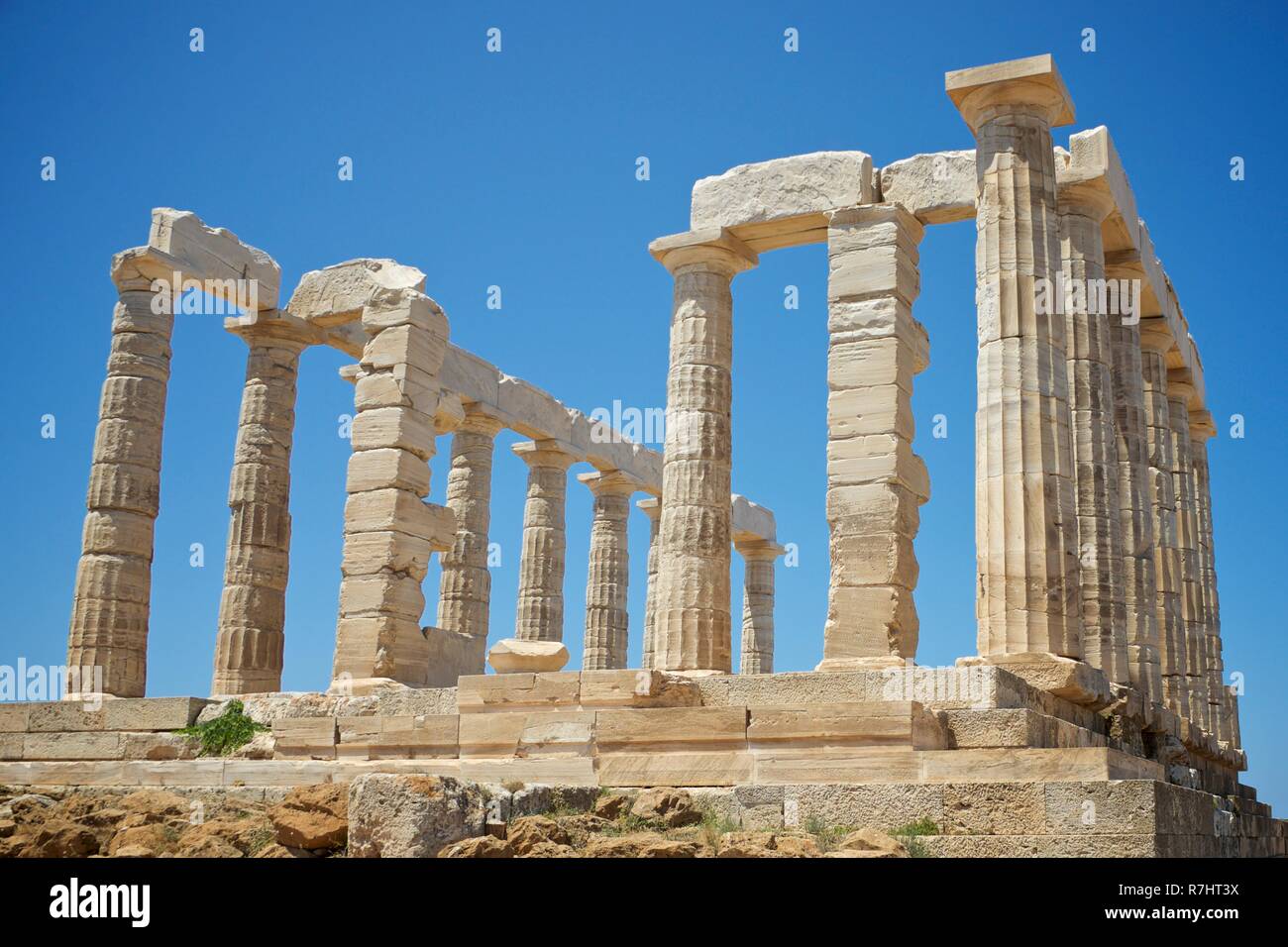 Temple of Poseidon at Cape Sounion, Greece Stock Photo - Alamy