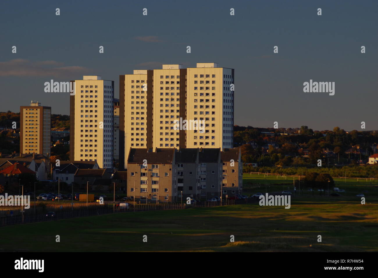 20th Century Public Housing Tower Blocks of Seaton Crescent, in the