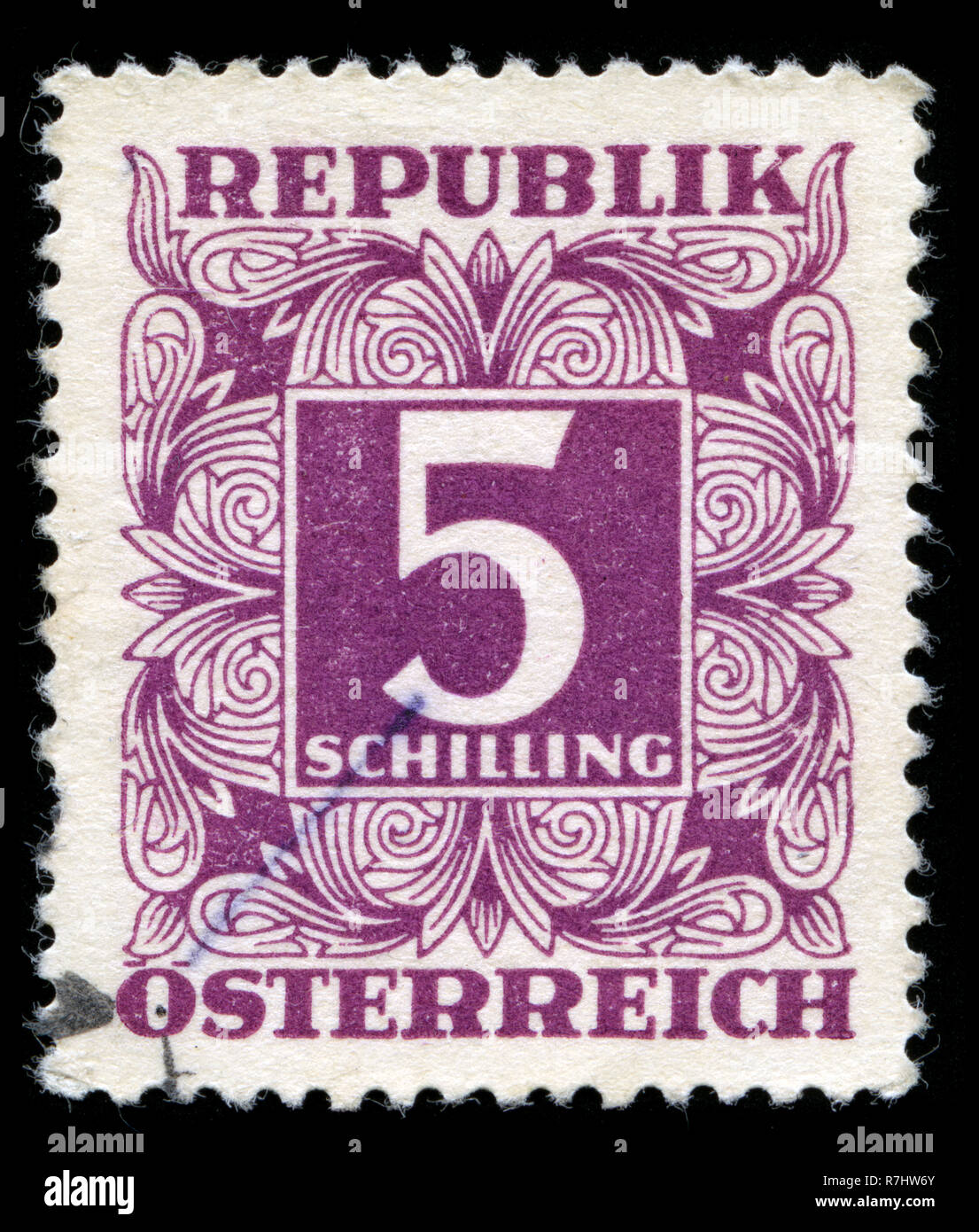 Postage stamp from Austria in the Postage Due (1949-1957) series issued in 1949 Stock Photo