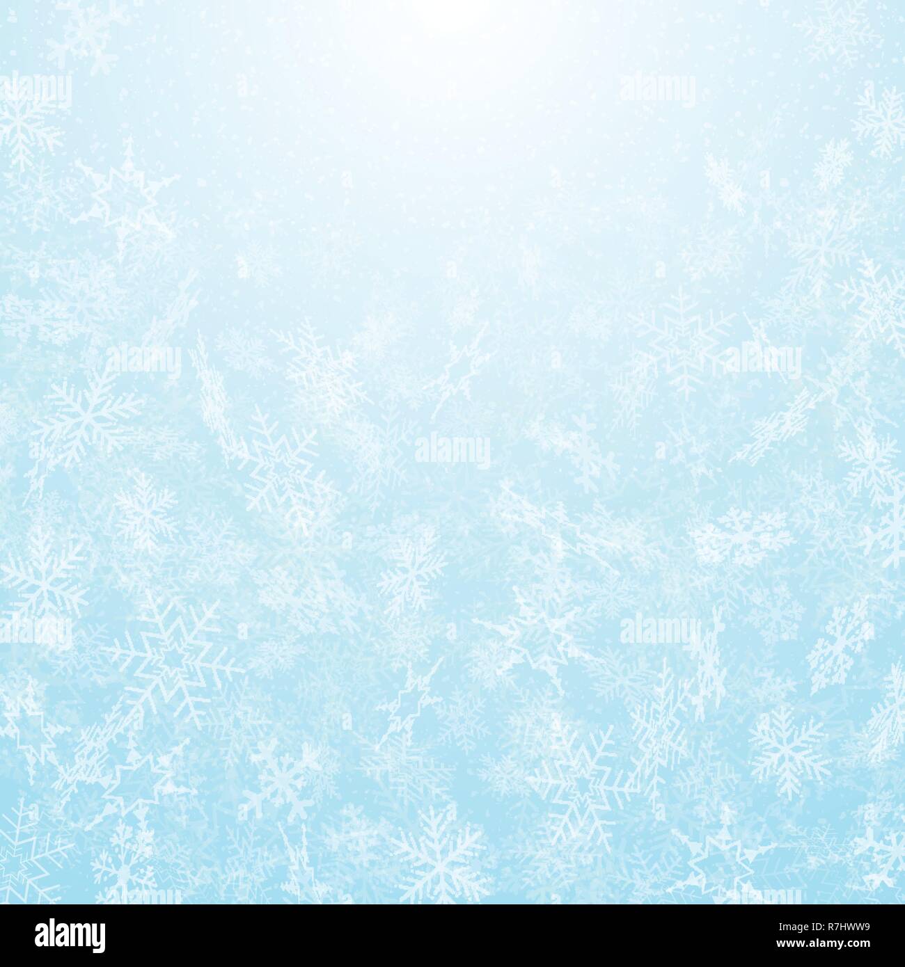 Abstract of Christmas festival snowflakes with sky background, vector eps10 Stock Vector