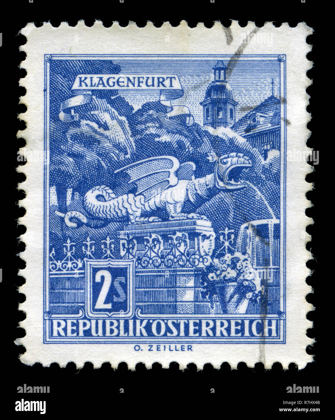 Postage stamp from Austria in the Buildings series issued in 1968 Stock Photo