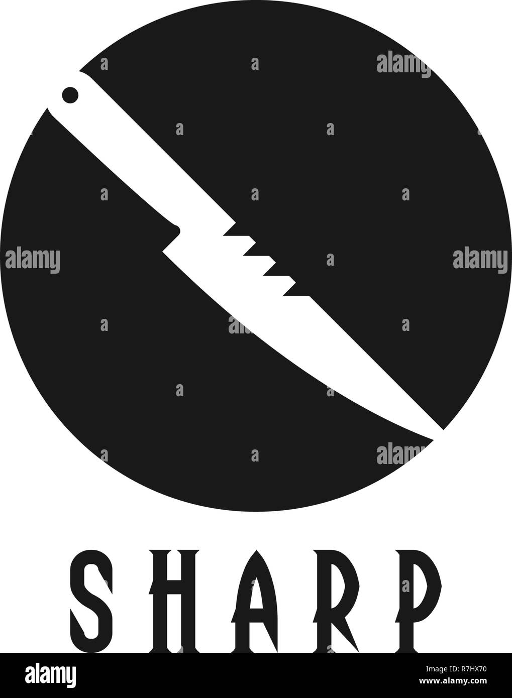 Sharp knife logo design template vector Stock Vector Image & Art - Alamy