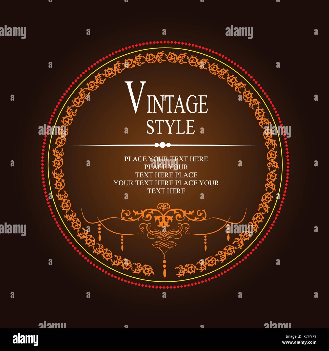 Wedding or Valentine`s day vintage style card. Vector illustration ...