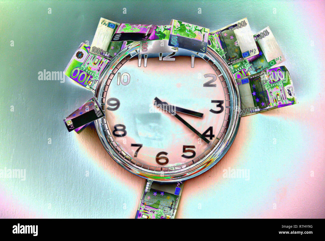 Time and money, problems of our times Stock Photo - Alamy