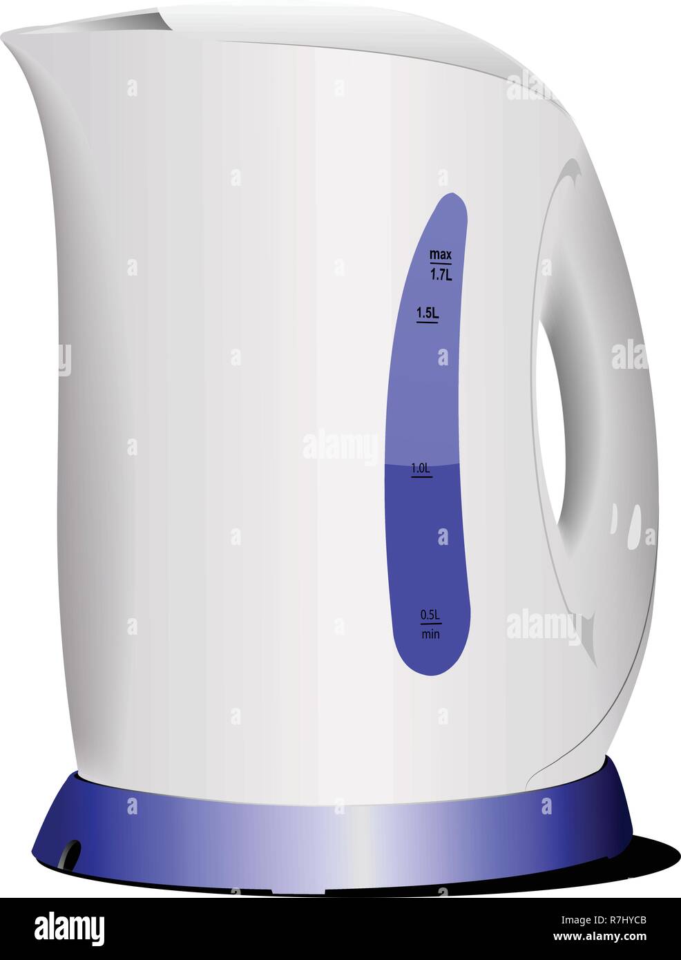 Shiny modern kettle. Vector illustration Stock Vector