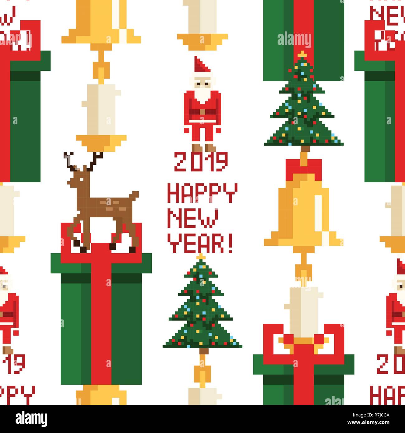 Colorful green tree pixel design Stock Vector Images - Alamy