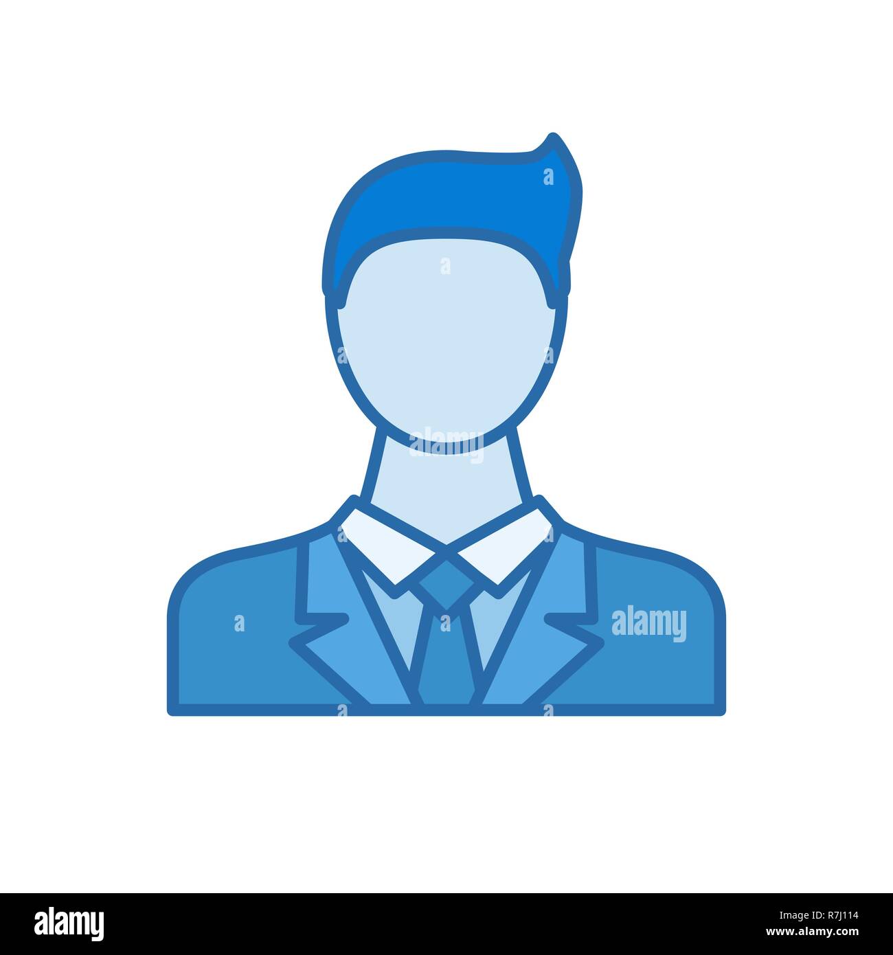 Businessman Filled Related Vector Icon Stock Vector