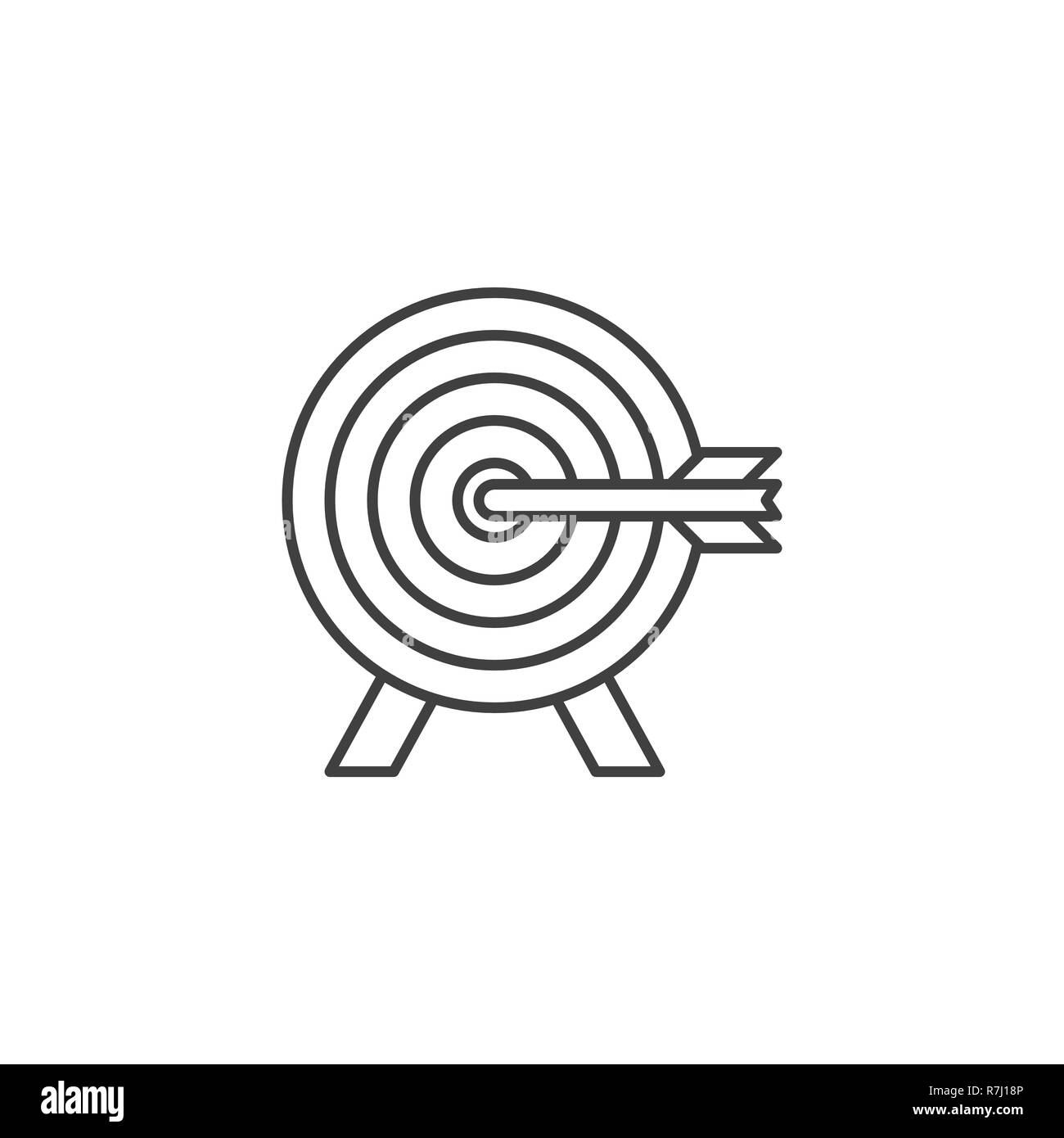 Target Related Vector Line Icon Stock Vector Image & Art - Alamy