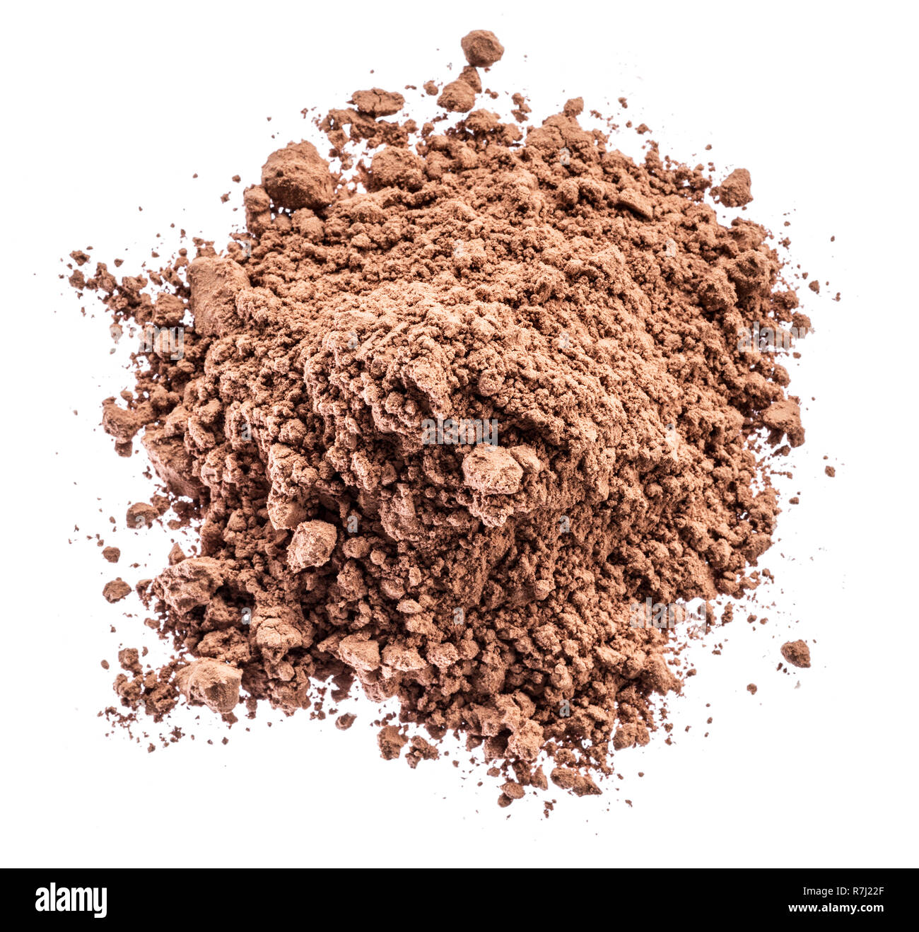 Cocоa powder or carob powder on white background Stock Photo Alamy