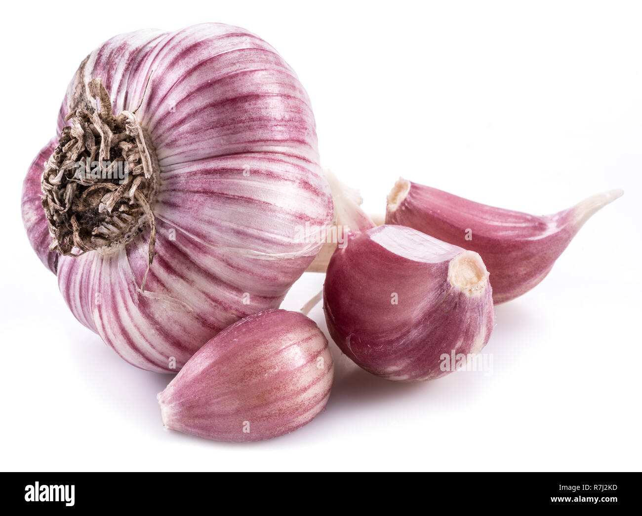 Garlic bulb and garlic cloves isolated on white background Stock Photo ...