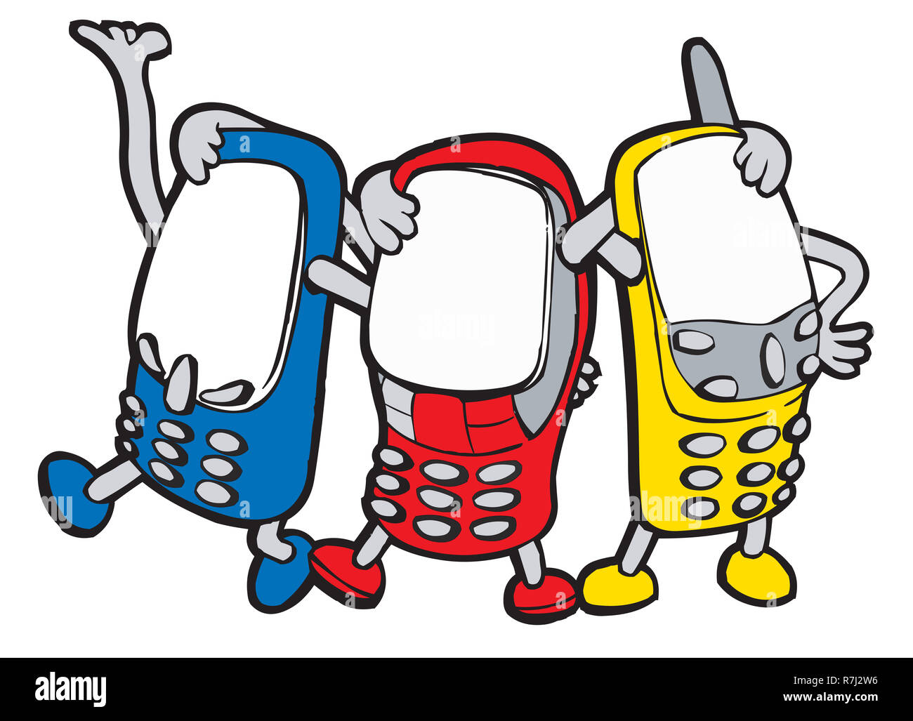Cartoon mobile phone hi-res stock photography and images - Alamy