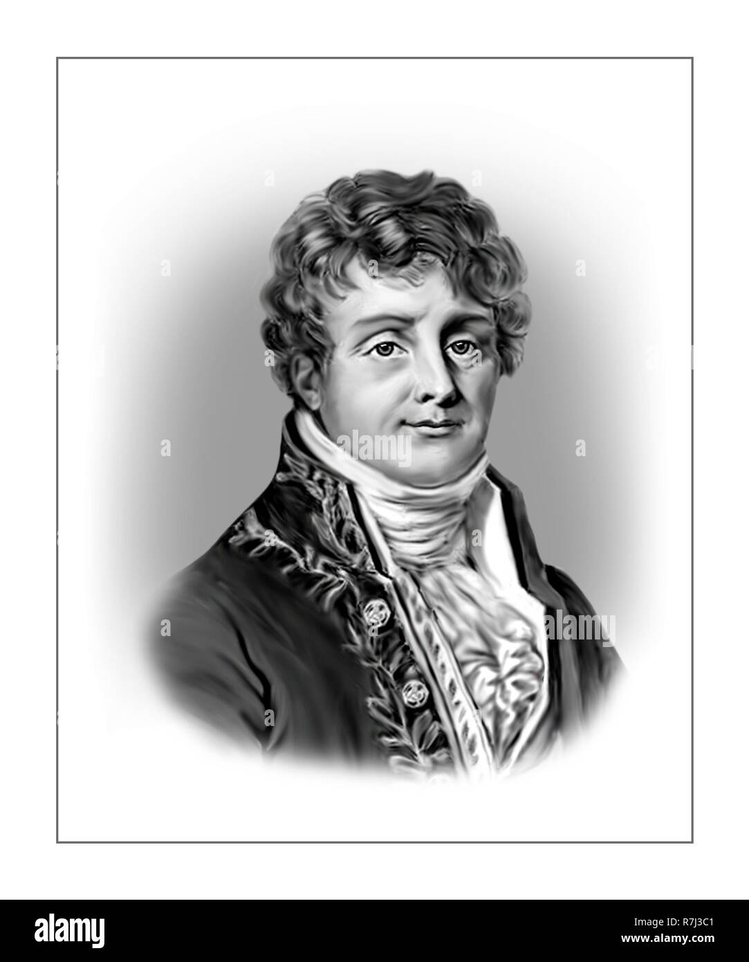 Jean Baptiste Joseph Fourier  1768 - 1830  French Mathematician Physicist Stock Photo