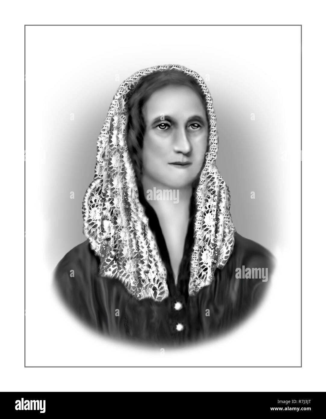 Mary Shelley  1797 - 1851  English Writer Stock Photo