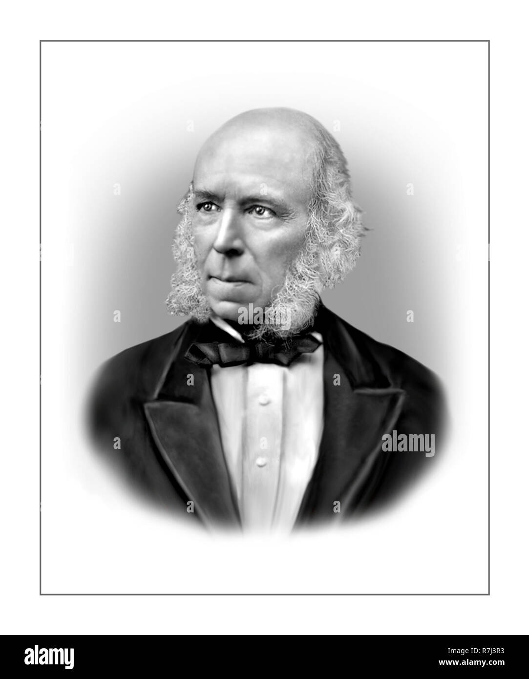 Herbert Spencer  1820 - 1903  English Philosopher Biologist Anthropologist Sociologist Stock Photo