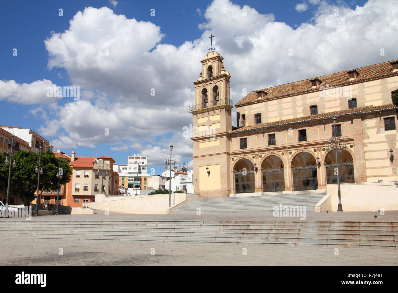 Malaga in Andalusia, Spain. Santuario square - old religious landmark. Stock Photo
