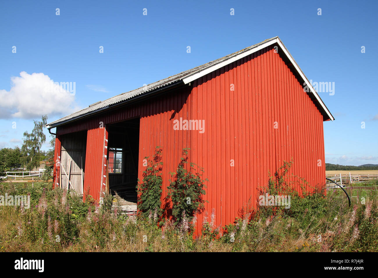 Red Barn Building In Vestfold Region Of Norway Farm In Scandinavia Stock Photo Alamy
