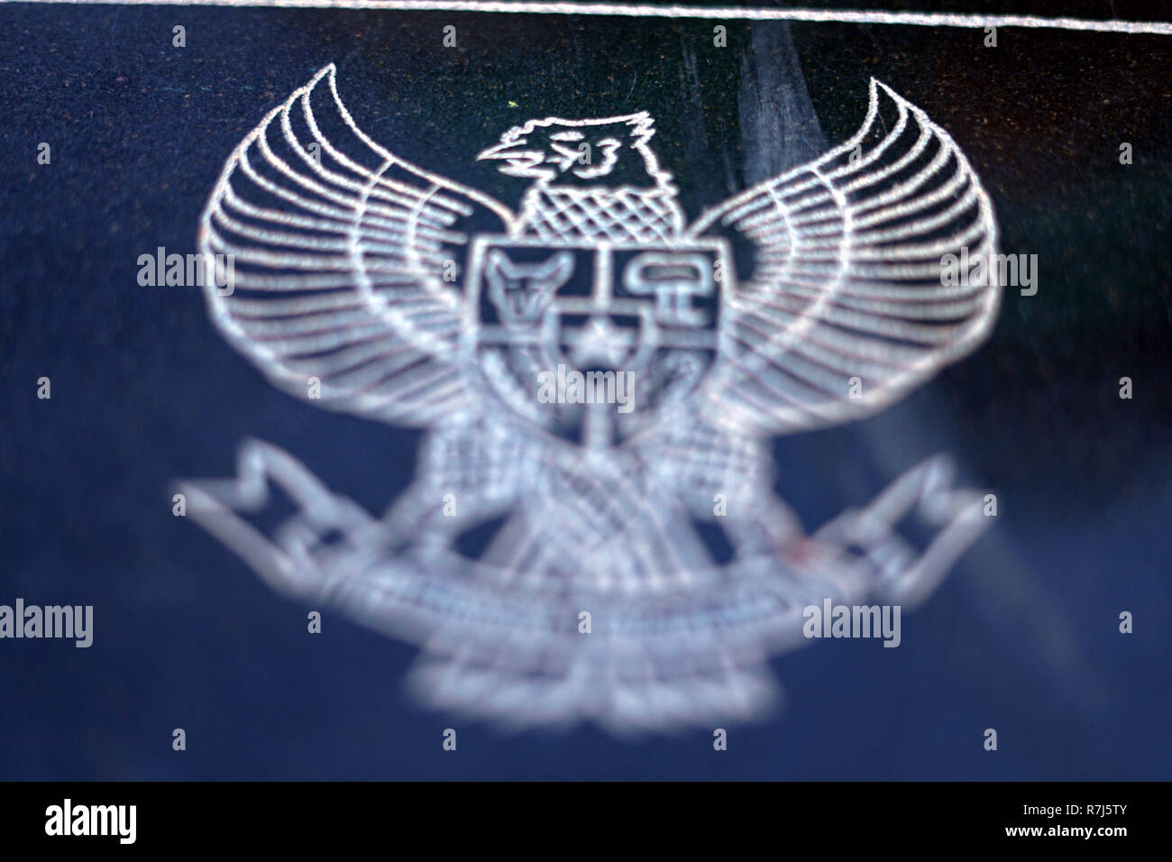 Garuda Pancasila, Indonesia Coat of Arms Stock Photo