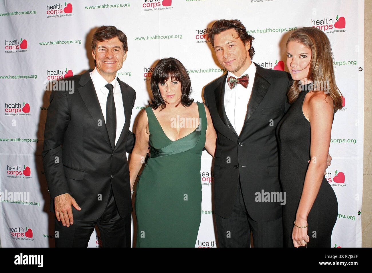 NEW YORK - APRIL 30:  Dr. Mehmet Oz, Lisa Oz, Chef Rocco DiSpirito and Nicola Mar attend the 2009 Green Garden Gala at The Winter Garden inside the World Financial Center on April 30, 2009 in New York City.  (Photo by Steve Mack/S.D. Mack Pictures) Stock Photo