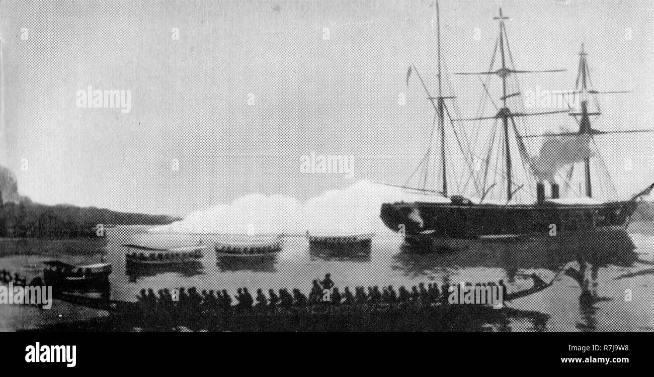 The German corvette SMS Olga Stock Photo Alamy