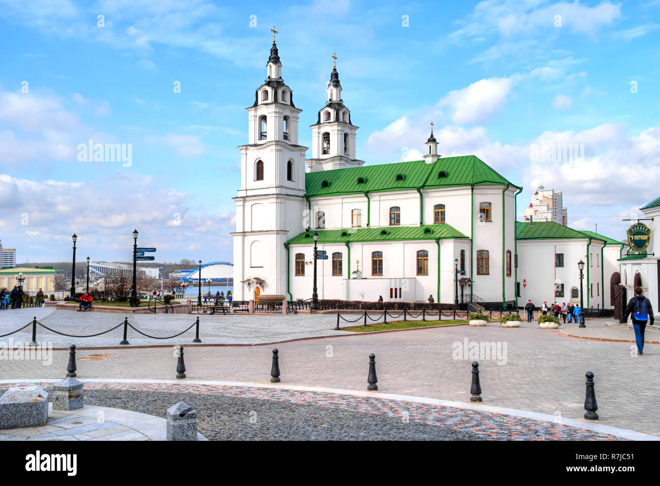 MINSK, BELORUSSIA  - March 11.2017: Cathedral of the Descent of the Holy Spirit the main temple of the Belarusian exarchate of the Russian Orthodox Ch Stock Photo
