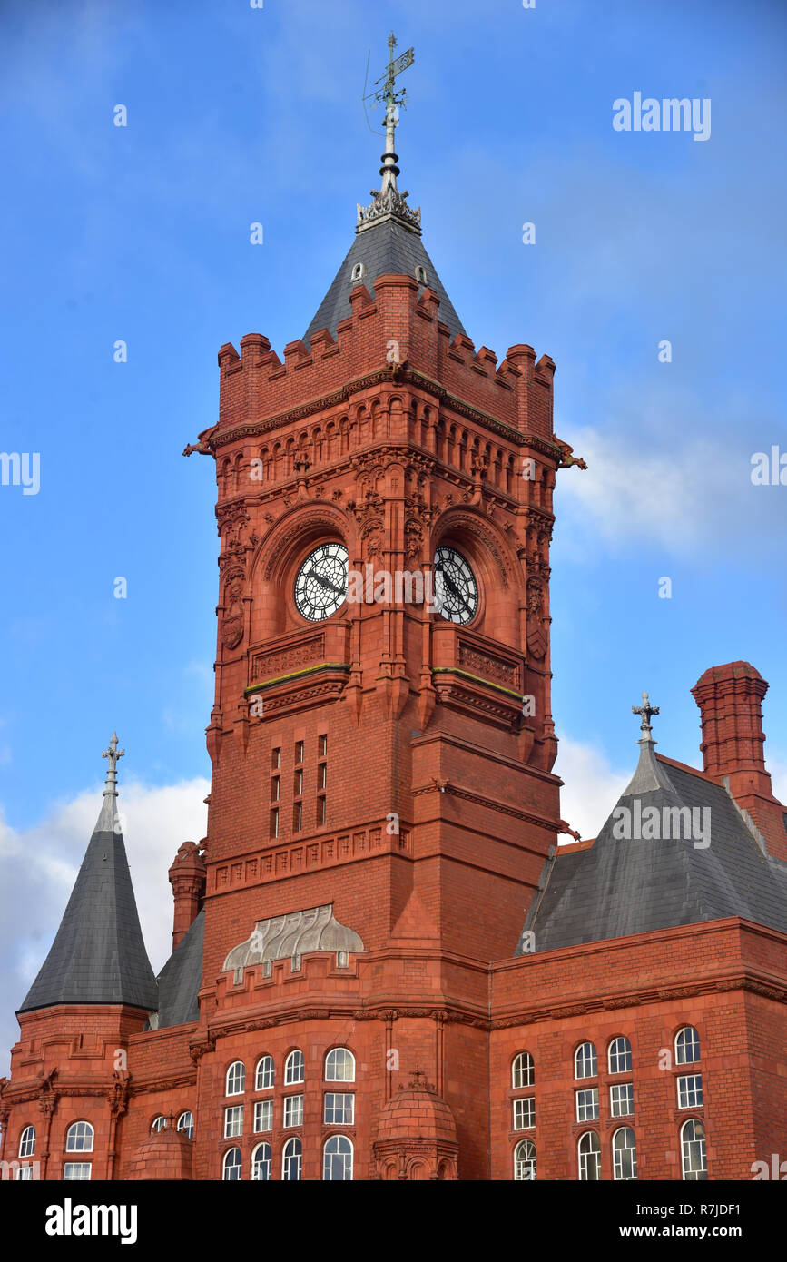 Pictures show Cardiff Bay, Mermaid Quay, St David's Hotel and Spa and the Pierhead  building. Also pictured is part of the Senedd, and WMC Stock Photo
